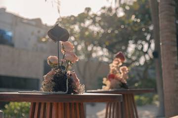 Outdoor wedding area