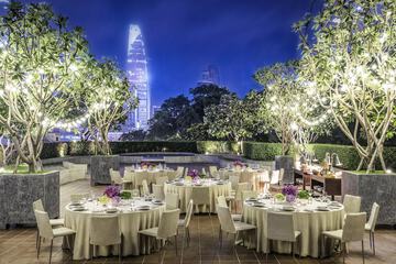 Outdoor banquet area