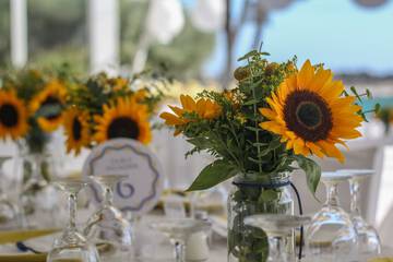 Outdoor banquet area