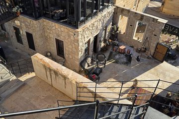 Outdoor banquet area