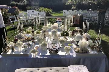 Outdoor wedding area