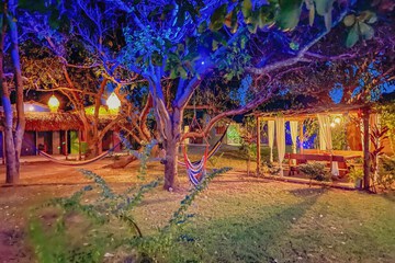 Outdoor banquet area