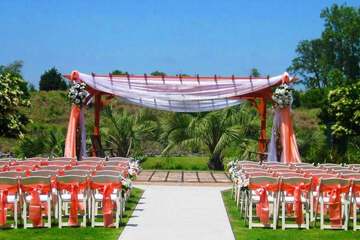 Outdoor wedding area