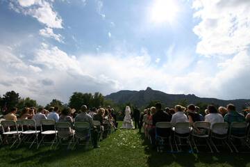 Outdoor wedding area