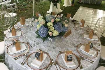 Outdoor wedding area