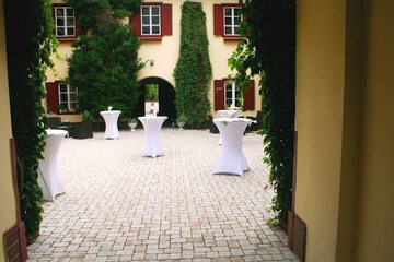 Outdoor banquet area