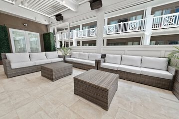 Outdoor banquet area