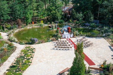 Outdoor wedding area