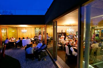 Outdoor banquet area