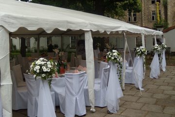 Outdoor wedding area