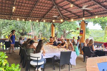 Outdoor banquet area