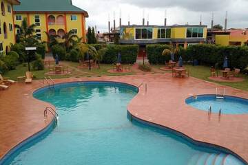 Outdoor banquet area