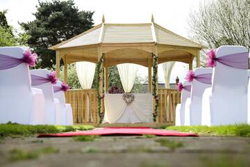 Outdoor wedding area