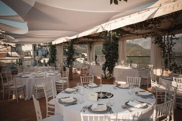 Outdoor banquet area