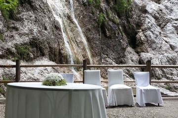 Outdoor wedding area