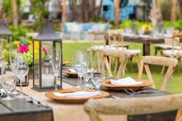 Outdoor wedding area