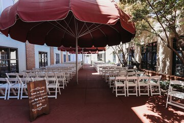 Outdoor wedding area