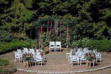 Outdoor wedding area