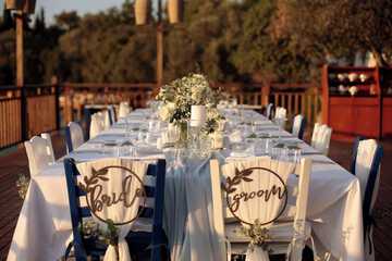 Outdoor wedding area