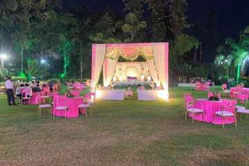 Outdoor banquet area