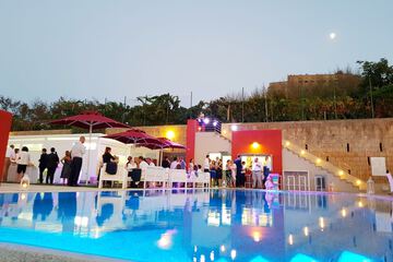 Outdoor wedding area