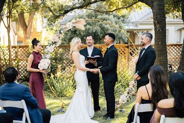 Outdoor wedding area