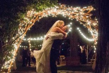 Outdoor wedding area