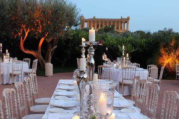 Outdoor wedding area