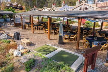 Outdoor banquet area