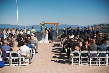 Outdoor wedding area
