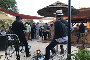 Outdoor banquet area