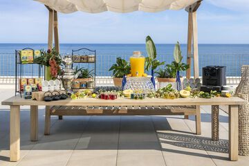 Outdoor banquet area