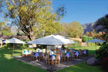 Outdoor banquet area