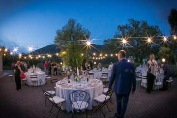 Outdoor banquet area