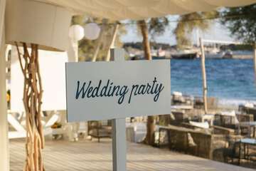 Outdoor banquet area