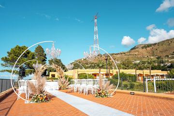 Outdoor wedding area