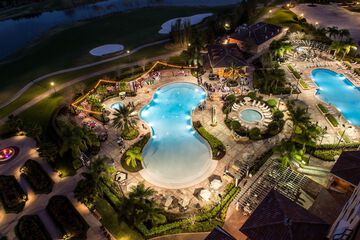 Outdoor banquet area