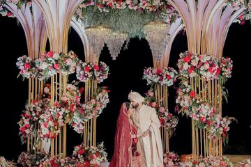 Outdoor wedding area