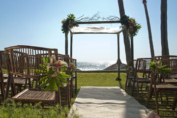 Outdoor wedding area