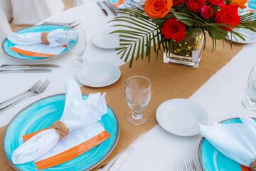 Outdoor wedding area