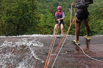 Outdoor rock climbing