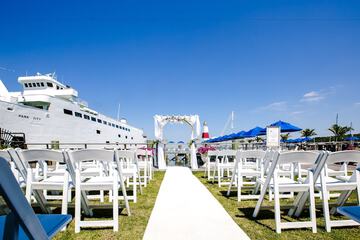 Outdoor wedding area
