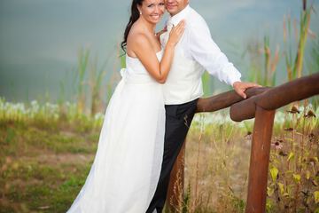 Outdoor wedding area