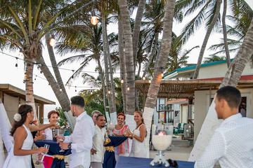 Outdoor wedding area