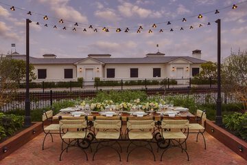 Outdoor banquet area