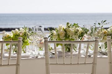 Outdoor wedding area