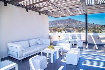 Outdoor banquet area