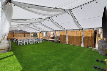 Outdoor banquet area