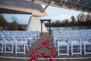 Outdoor wedding area