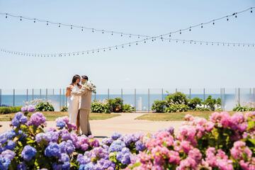 Outdoor wedding area